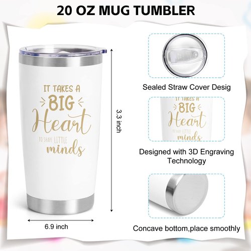 UAREHIBY 12 PCS Teacher Appreciation Gifts in Bulk,20 OZ Wine Tumbler Thank You Gifts for Women Men,Teacher Appreciation Week Gift with Keychain,Best End of Year Gift with Cosmetic Bag