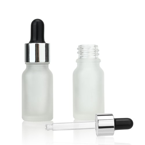 COSIDEA 30 pcs Empty 10ml 0.33oz Frosted glass dropper bottle for oils liquids travel containers essential oil bottles refillable