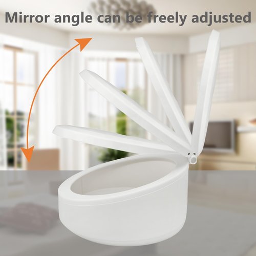 YNBXHJPP Makeup Mirror with Light, 4K high-Definition Touch Screen Travel Vanity Mirror with 3 Types of Lights, USB Charging, Detachable 3-inch 10x Magnifying Glass (White)