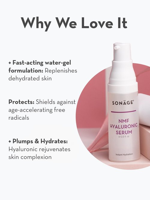 Sonage NMF Hyaluronic Acid Serum: Anti-Aging Face Plumping Serum | Ultra Hydrating for Dehydrated Skin (15 ml)