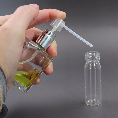 Perfume Refill Pump Bottle Dispenser Cosmetic Dispenser Pump Transfer Tool for Travel Refillable Perfume Spray Bottle (10 Packs)