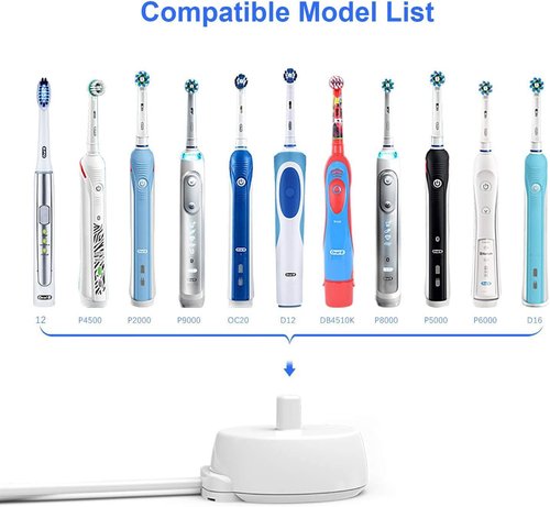 Replacement Charger Base for Braun Oral-b 3757 Electric Toothbrushes, Portable Waterproof Inductive Charger Fits Oral B Genuine Pro and Most