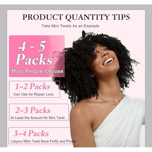 Dilekay Afro Kinkys Bulk Human Hair 16 Inch 2 Bundles 100g 100% Human Hair for Mini Twist Braiding Dreadlocks Extensions Locs Repair Afro Kinky Curly Hair Bulk Natural Black