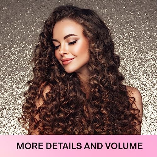 Lanzhire No Heat Overnight Curling Headband for Long and Short Hair - Thin Heatless Curlers to Sleep In (Black)