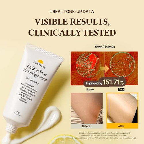 elop brightening cream - Korean brightening care Niacinamide bikini area, Intimate Areas, Underarm, Inner Thigh - Mega Vita B3 Light up Secret Returning Cream 100ml / 3.38 fl.oz