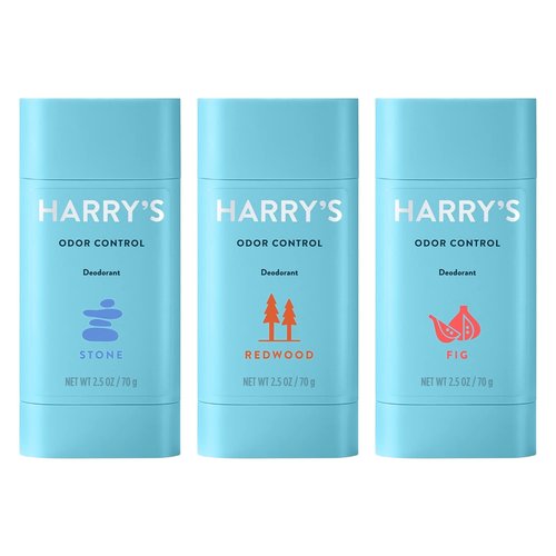 Harry's Aluminum Free Deodorant for Men - Odor Control, Stone, Fig, Redwood Scent, 2.5 Oz, 3-Pack, Men Deodorant Aluminum Free