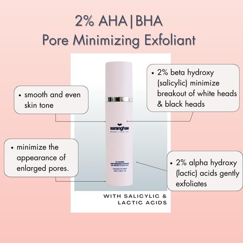 Love Saranghae AHA BHA Pore Refining Exfoliant – 2% Salicylic & Lactic Acid Liquid Toner – Smooth & Clarify Skin – Fragrance-Free, Non-Irritating, 4 fl oz