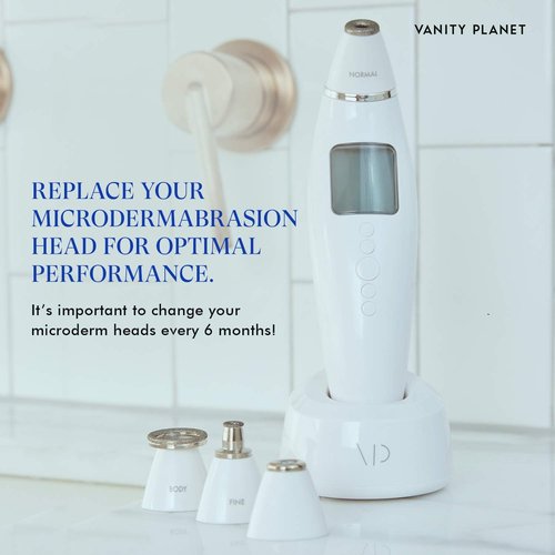 Vanity Planet Exfora Replacement Filters - Replace your Microdermabrasion Head - Replacement Kit Contains a Standard Diamond-Encrusted Head, 28 Removable Filters, 6 Gaskets for Optimal Skin Results
