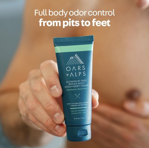 Oars + Alps Whole Body Deodorant for Men & Women, Aluminum Free & Natural Deodorant with Ylang Ylang, Citrus, Patchouli, Multi-Action Odor Defense, Long Lasting, Anti-Chafe, Variety 3 Psck, 2.5oz