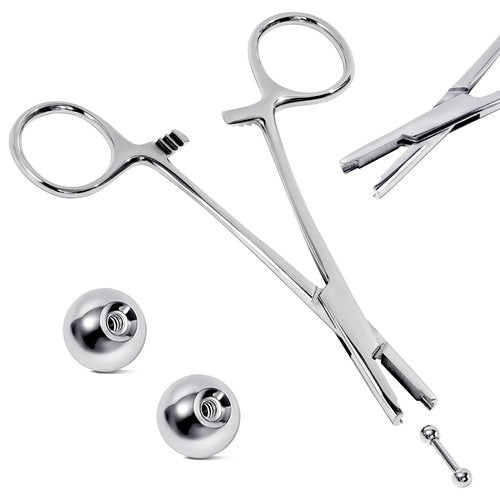 Beautidots Piercing Ball Grabber Tool 3mm 4mm 5mm Piercing Ball Screw Removal Tool Reusable Bead Clamping Assistant Tool for Changing Jewelry