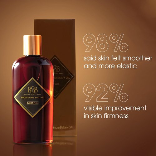 Brown Sugar Babe Sugar Plum Body Oil, Nourishing Scented Oil for Women with Maple and Raspberry Perfume Oils, Skin Care, Paraben Free, Perfume Body-Oil, Made in USA