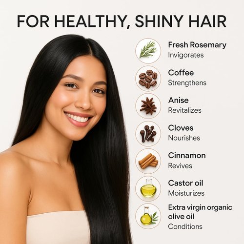 4Oz Plant Based Hair Oil. Neutral Natural Vegan Hair Oil, Tik Tok, Castor oil, Rosemary, Coffee, Cloves, Botanic Oil, Thicker Hair, Hair Growth