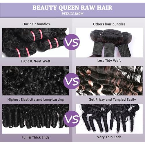 Beauty Queen 16A Burmese Curly Bundles Human Hair 18 20 22 Inch 100% Unprocessed Virgin Remy Bundles 3C4A Burmese Curly Human Hair Full And Thick Hair Extensions