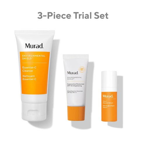 Murad Brighten Trial Kit – Vitamin C Skincare Set for Brighten & Even Tone - Travel-Friendly Kit for Radiant, Even-Toned Skin (3-Piece Glow Better Kit)