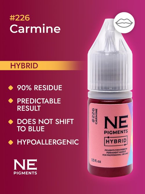 NE PIGMENTS Carmine #226 - By Elena Nechaeva - Lip Pigment - Permanent Makeup - Professional Tattoo Ink