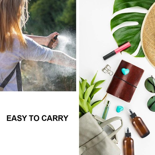 SHOWFULL 4 OZ Glass Spray Bottles, Amber Spray Containers with Fine Mist for Liquid Ingredients(15 Pack)