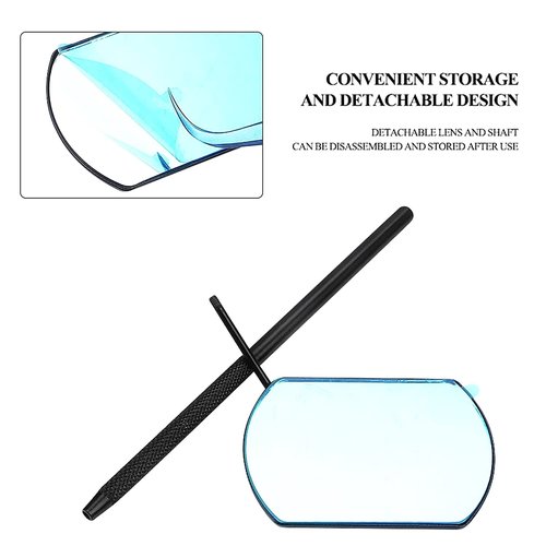 BUCICE Lash Mirror for Eyelash Extensions, Detachable Black Stainless Steel Makeup Mirror