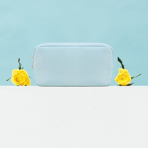 LETGO Small Makeup Bag for Purse,Nylon Small Cosmetic Bag Travel Size Toiletry Bags Travel Makeup Bag Coin Purse,Car Asscessories Bag Travel Essentials for Women Girls (Small-Blue)