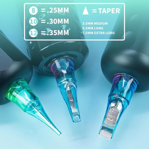 Wjx Ultimate Tattoo Needles 0803RL (20Pcs/Box) Disposable Professional Tattoo Cartridge Needles Precision Round Liner Fit in Different Tattoo Machines