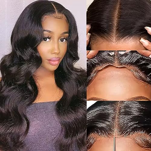Wear and Go Glueless Wig for Beginners 5x5 Hd Lace Closure Wigs Human Hair Glueless Wigs Human Hair Pre Plucked Pre Cut Body Wave Lace Front Wigs Human Hair Frontal Wigs Human Hair Bleched Knots