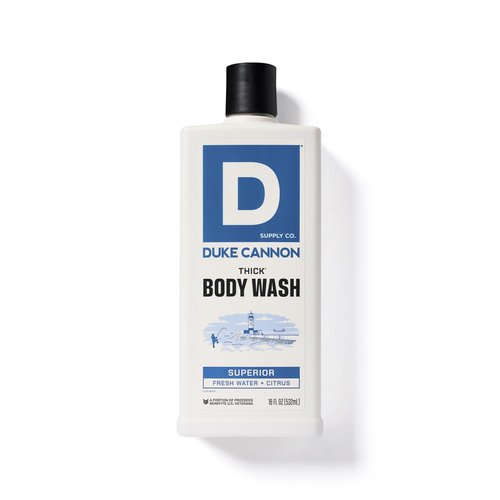 Duke Cannon Thick Body Wash - Superior, Men’s Premium Body Wash, Deep Clean, Refreshing Scent, Large 18oz Bottle, Sulfate-Free, Moisturizing Formula (3 Pack)