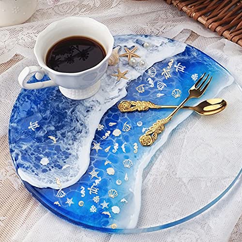 OLYCRAFT 720pcs 24 Styles Sea Theme Nail Art Decorations Brass Resin Fillers Shell Fish Dolphin Nail Art Accessories Mini Nail Art Charms for DIY Crafts Manicure Decorations - Gold/Silver&Rose Gold