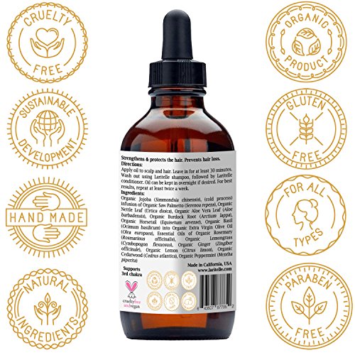 Laritelle Organic Hair Growth Set ? Diamond Strong ? Shampoo, Conditioner & Treatment Combo ? Nourish, Strengthen & Promote New Hair Growth ? Made in USA