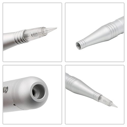Pinkiou Permanent Makeup Machine MicroPigmentation Pen Hair Stroked Eyebrow Professional Microblading Pen Machine For EyeBrow Eyeline Lip Brow Lamination（Silver）
