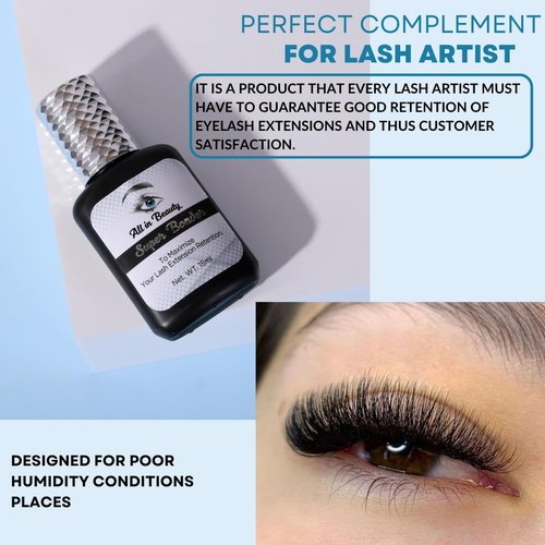 All In Beauty Eyelash Extension Kit | Eyelash Extension Glue, Extra Strong Glue and Eyelash Super Bonder Bundle for Longer Retention of lash Extensions. Professional Tool Kit for False Lashes