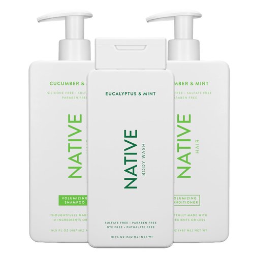Native Strengthening Shampoo and Conditioner 2 Pk + Eucalyptus & Mint Body Wash 2 Pk