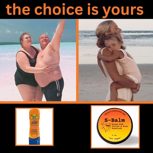 S-Balm –Tallow and Zinc Sun Block – Grass-Fed Beef Tallow Moisturizer with 17% Non-Nano Zinc Oxide – Unscented Balm For Daily Outdoor Use – 2 oz