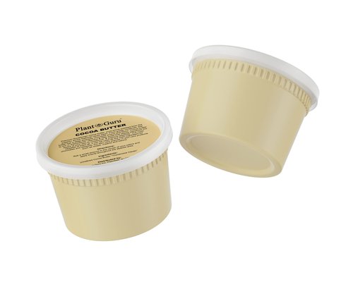 Plant Guru Raw Cocoa Butter 14.5 oz. 100% Pure Natural Unrefined FOOD GRADE Arriba Nacional Cacao Bean, Great For Chocolate Making, Soap, Lip Balm and Moisturizer For DIY Body Butters