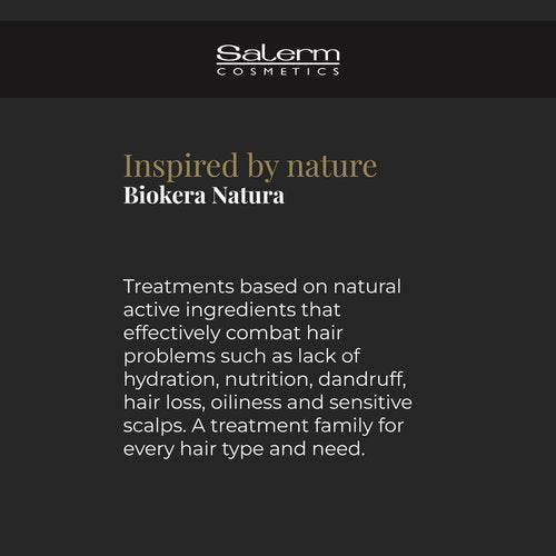 SALERM - Moisturizing Mask Biokera Natura - 200 ml - Ideal for Dry or Dehydrated Hair - with Wheat Germ Oil - Deep Hydration - Smoother and Shinier Hair