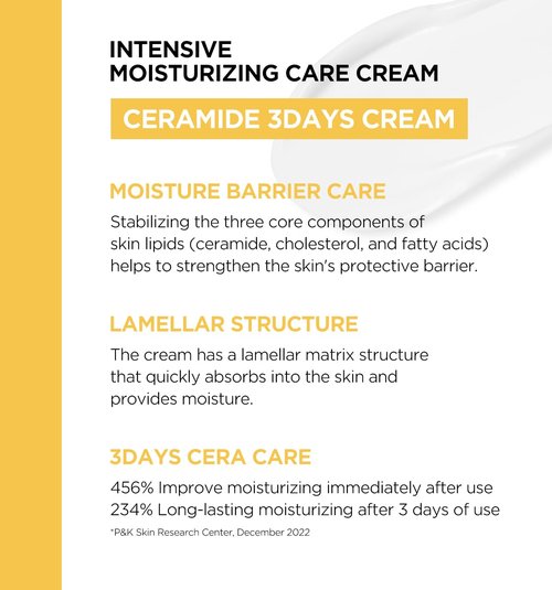 BRTC Ceramide 3days Cream | Moisturizer & Soothing with Ceramide | Moisture Barrier Care | Non-Sticky Cream, Korean Skincare (50ml, 1.69 fl.oz)