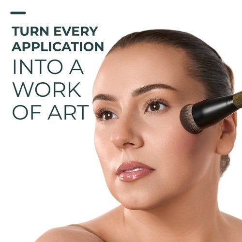 Rose and Ben Beauty C43 Cream Sculpting Brush | Precision Buffing for Cream & Liquid Makeup | Seamless Blending & Sculpting | Cruelty-Free Fibers