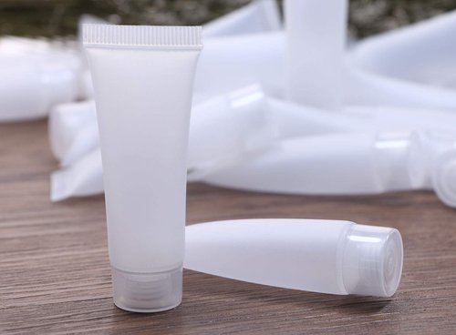 Shapenty 10ml Clear Plastic Empty Tubes Refillable Facial Cleanser Hand Cream Cosmetic Lotion Containers Soft Makeup Sample Holder Bottle Vial Jar Pot Case with Flip Lid for Travel DIY Project, 30PCS