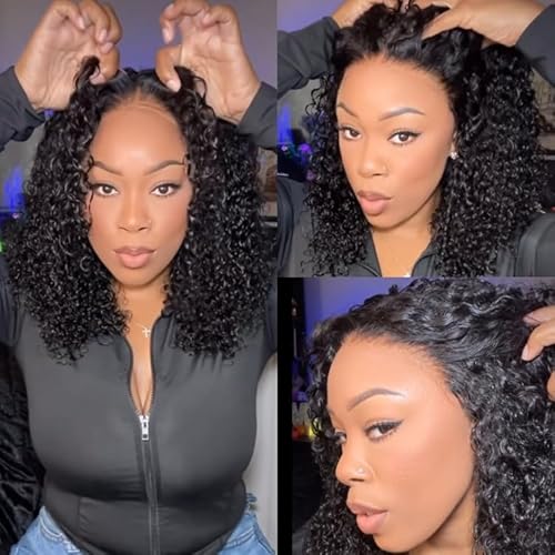 Asteria Curly Human Hair Wig 7x4 Ready To Wear Glueless Wigs Human Hair Pre Plucked Pre Cut Curly Lace Front Wigs Human Hair Wigs For Black Women 18 Inch