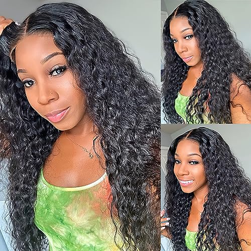 24 Inch Wear and Go Glueless 180% Density 5x5 HD Lace Closure Wigs Water Wave Lace Front Wigs Wet And Wavy Wigs For Beginners
