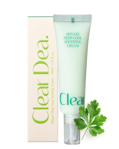 ClearDea Minari Cool Soothing Cream for face – K-Beauty Hydrating & Moisturizer with Korean Water Parsley, 30ml/1.01oz