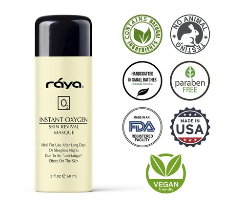 Raya Instant Oxygen Skin Revival Masque (115) | Anti-Fatigue Facial Treatment Mask for All Skin | Creates a Glowing Complexion