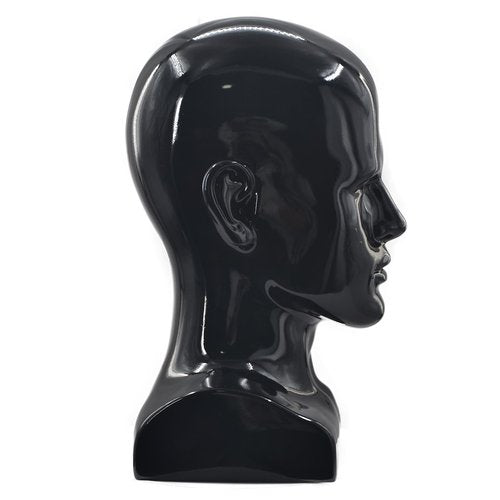 Tcwuzick Male Mannequin Head Professional Manikin Head for Display Wigs Hats Headphone Mask Sunglasses Jewelry and Scravat Display Stand (L90-lianghei)