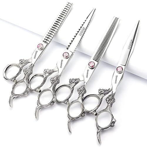 6/7/8/9 inch Professional Hair Cutting Thinning Scissors Barber Shears Hairdressing Salon Set (7-inch 4pc)