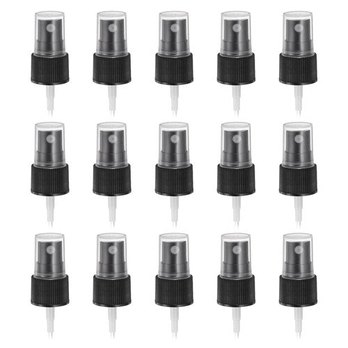 uxcell 50 Pcs Black Spray Top, 20/410 Fine Mist Sprayer Reusable Replacement Spray Bottle Pump Plastic Top for Cosmetic Perfume and Body Sprays Bottle