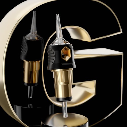 OZER Tattoo Cartridge - #1207RL(0.35mm) 20Pcs Disposable Tattoo Needles with Membrane Safety Cartridges for Tattoo Round Liner