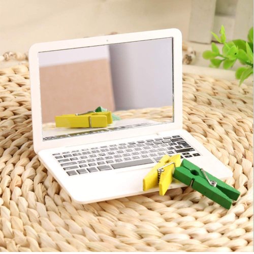 Atyhao Makeup Mirror - Polyethylene Mini Folding Pocket Laptop Computer Glass Mirror for Home and Notebook