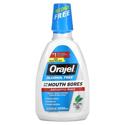 Orajel Alcohol Free Antiseptic Rinse, 16 fl. oz.