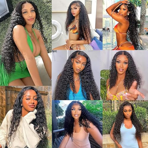 SODLIS 5x5 HD Lace Closure Wigs Human Hair Wear And Go Glueless Wigs Human Hair Pre Plucked With Baby Hair Ready to Go Deep Wave Lace Front Wigs Human Hair for Women(30 Inch)