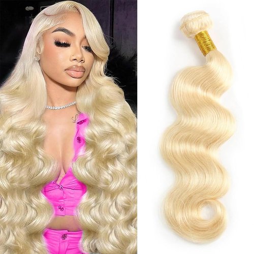 613 Bundles Blonde Bundles Human Hair 14 Inch 613 Body Wave bundles 100% Unprocessed 12A Grade Brazilian Virgin Hair Bundles 1 Bundle Human Hair 613 Blonde Bundle