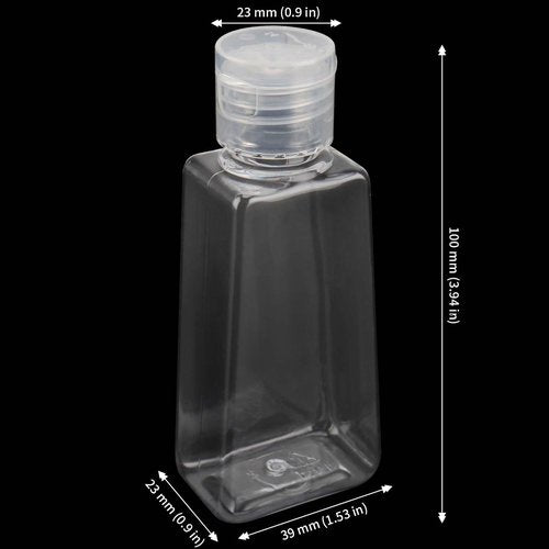 JAPCHET 80 PCS 2 oz Clear Plastic Travel Bottles with Flip Cap, Travel Size Refillable Flip Top Bottles, Small Portable Flip Cap Containers for Lotion, Essential Oils, Shampoo and Toiletries
