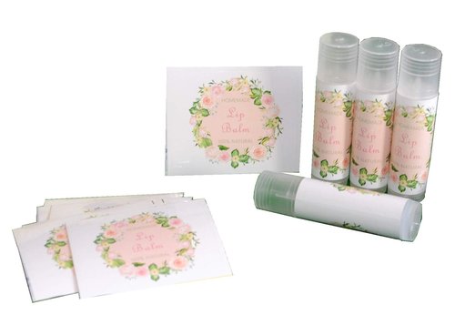 ZZYBIA Assorted T5 50pcs Lip Balm Labels - Paper Stickers for Lip Balm Containers